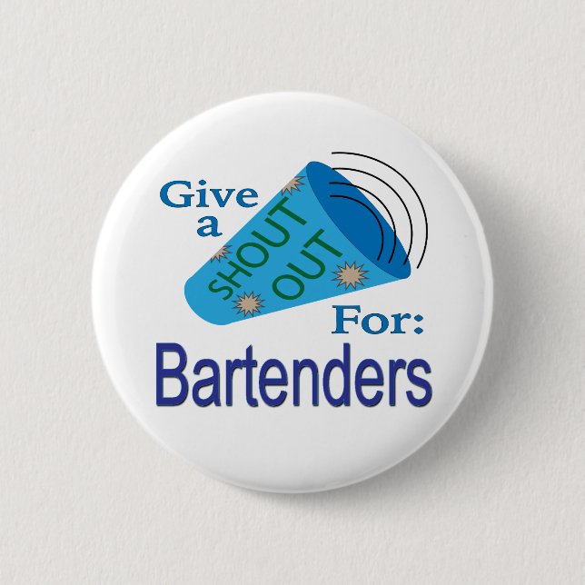 Shout Out for Bartenders Button (Front)