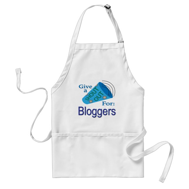 Shout Out for Bloggers Adult Apron (Front)