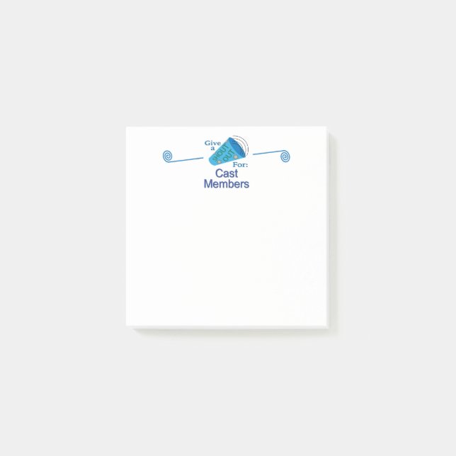 Shout Out for Cast Members Post-it Notes (Front)