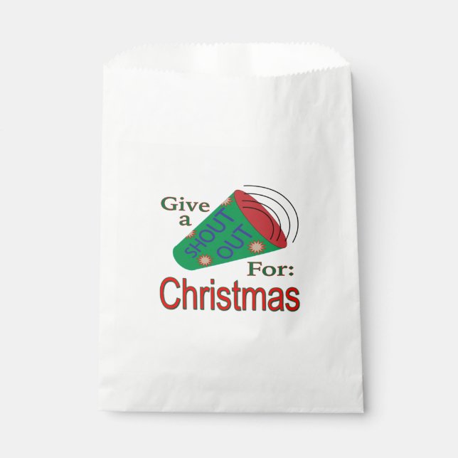 Shout Out for Christmas Favor Bag (Front)
