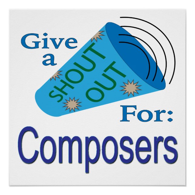 Shout Out for Composers Poster (Front)