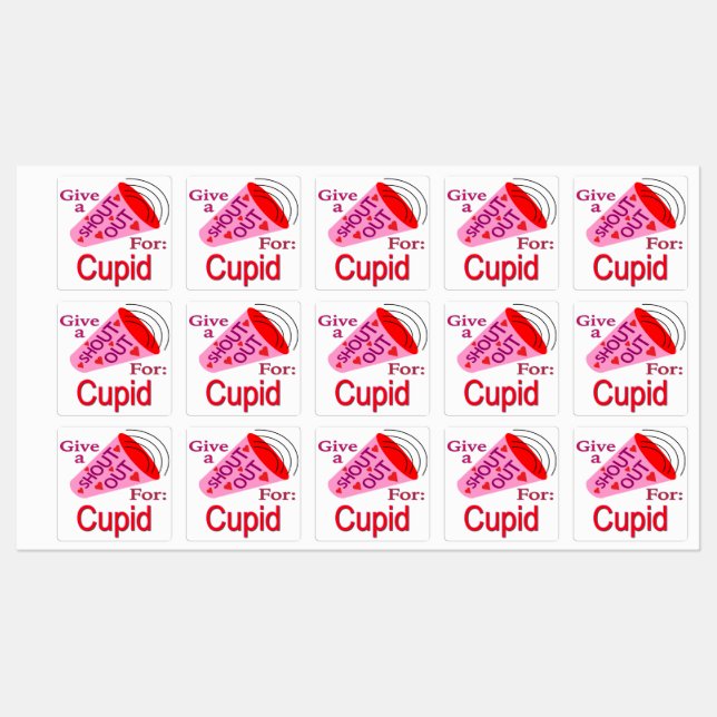Shout Out for Cupid Labels (Sheet)