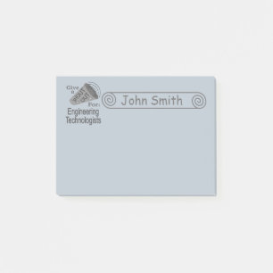 Shout Out for Engineering Technologists 4x3 Post-it Notes