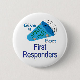 Shout Out for First Responders Button