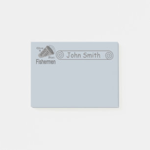 Shout Out for Fishermen 4x3 Post-it Notes