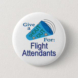 Shout Out for Flight Attendants Button
