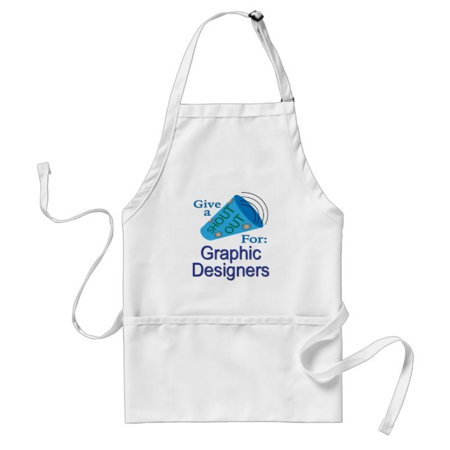 Shout Out for Graphic Designers Adult Apron (Front)