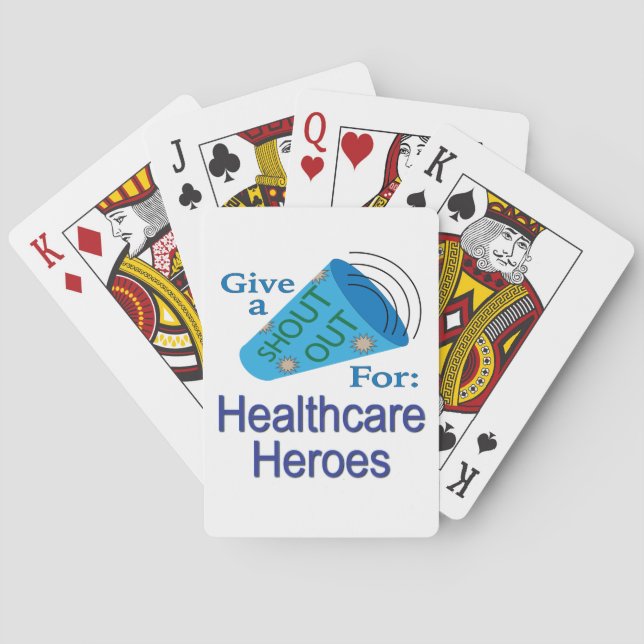 Shout Out for Healthcare Heroes Poker Cards (Back)