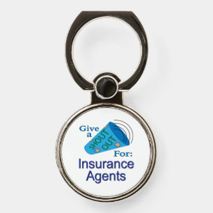 Shout Out for Insurance Agents Phone Ring Stand