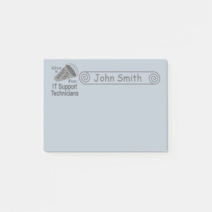 Shout Out for IT Support Technicians 4x3 Post-it Notes