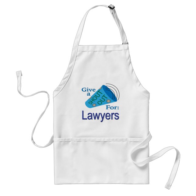 Shout Out for Lawyers Adult Apron (Front)
