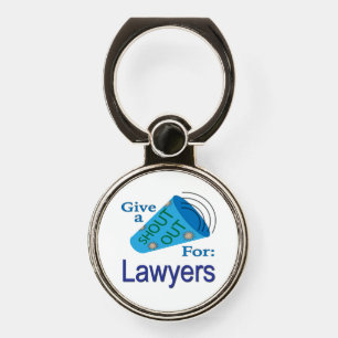 Shout Out for Lawyers Phone Ring Stand