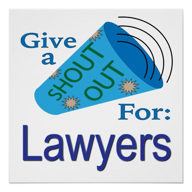 Shout Out for Lawyers Poster (Front)