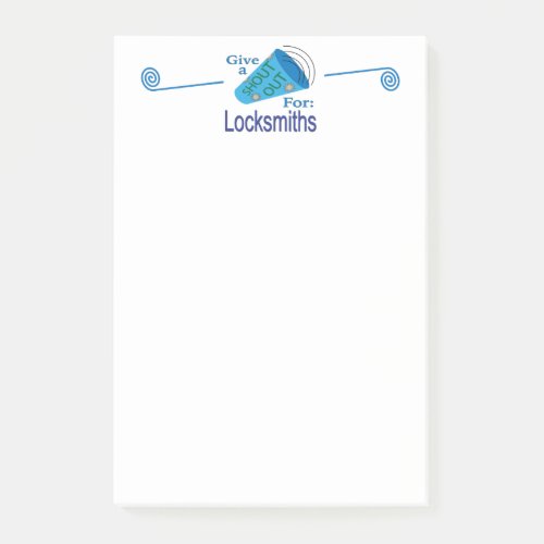 Shout Out for Locksmiths Post_it Notes