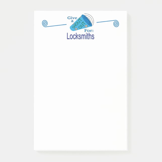 Shout Out for Locksmiths Post-it Notes (Front)