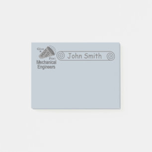 Shout Out for Mechanical Engineers 4x3 Post-it Notes