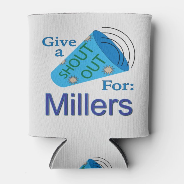 Shout Out for Millers Can Cooler (Front)