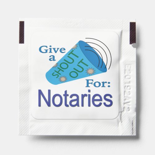 Shout Out for Notaries Hand Sanitizer Packet