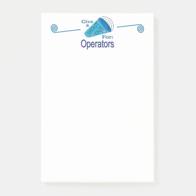 Shout Out for Operators Post-it Notes (Front)