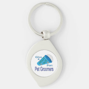 Shout Out for Pet Groomers Keychain