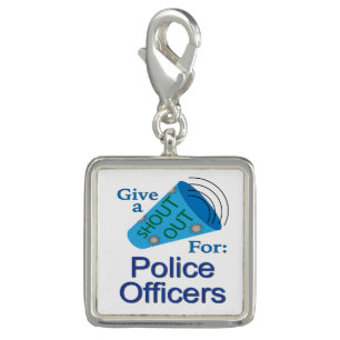 Shout Out for Police Officers Charm
