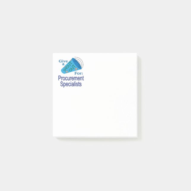 Shout Out for Procurement Specialists Post-it Notes (Front)