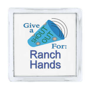 Shout Out for Ranch Hands Silver Finish Lapel Pin