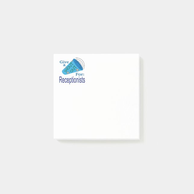 Shout Out for Receptionists Post-it Notes (Front)