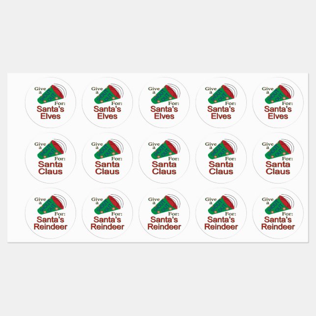 Shout Out for Santa, Elves, & Reindeer Labels (Sheet)