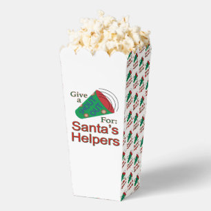 Shout Out for Santa's Helpers Popcorn  Favor Boxes