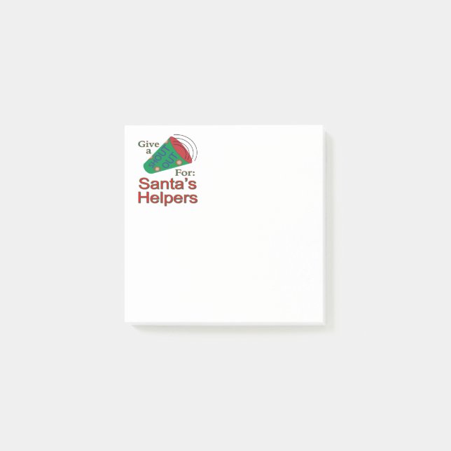 Shout Out for Santa's Helpers Post-it Notes (Front)
