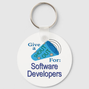 Shout Out for Software Developers Keychain