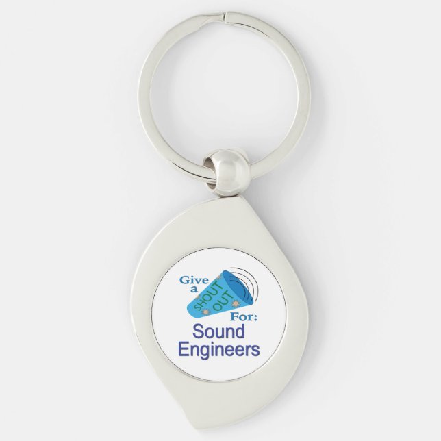 Shout Out for Sound Engineers Keychain (Front)