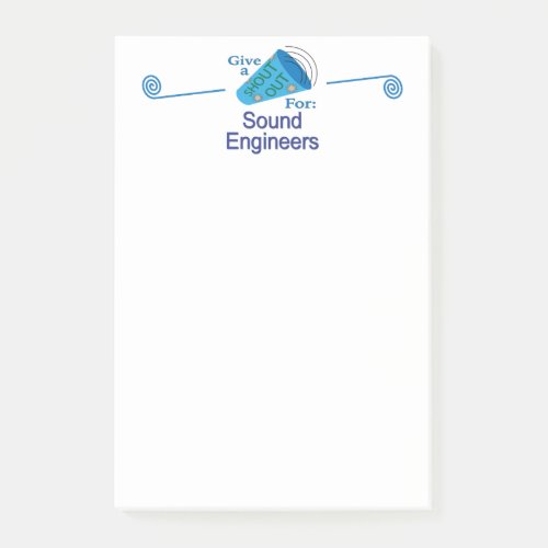 Shout Out for Sound Engineers Post_it Notes