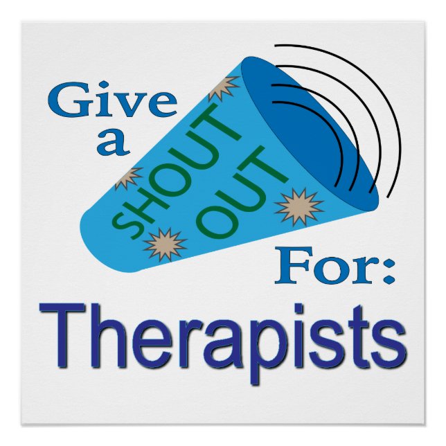 Shout Out for Therapists Poster (Front)