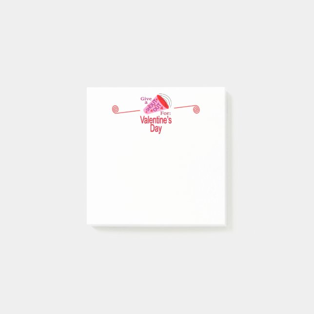 Shout Out for Valentine's Day Post-it Notes (Front)