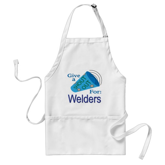 Shout Out for Welders Adult Apron (Front)