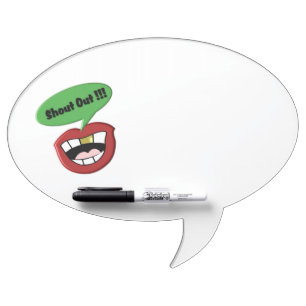 Shout Out Fun Dry Erase Board w Hooks