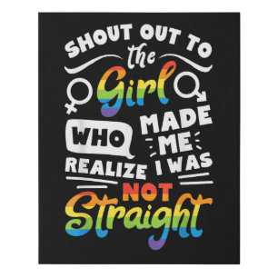 Shout Out to The Girl Lesbian Pride LGBT T Shirt G Faux Canvas Print