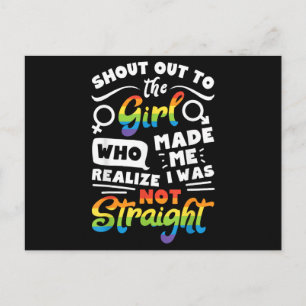 Shout Out to The Girl Lesbian Pride LGBT T Shirt G Holiday Postcard