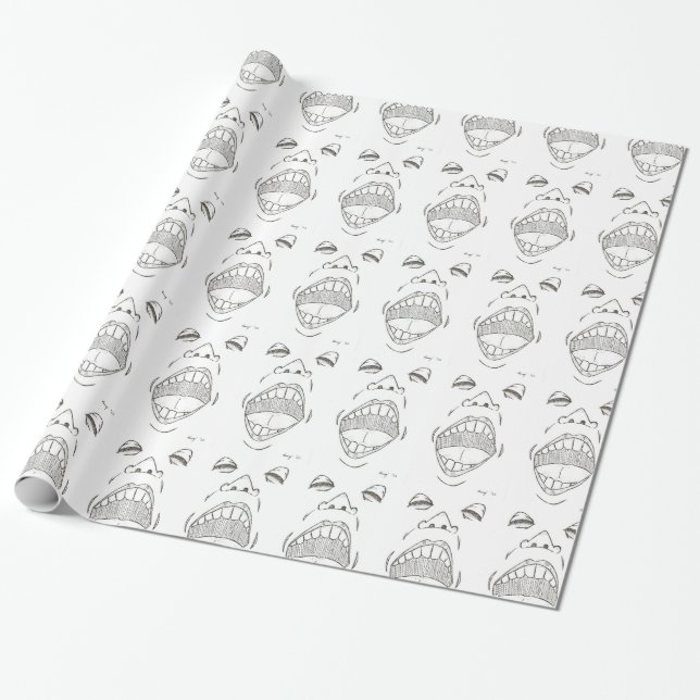 'Shout' Wrapping Paper (Unrolled)