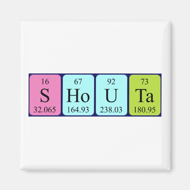 Shouta periodic table name magnet (Front)