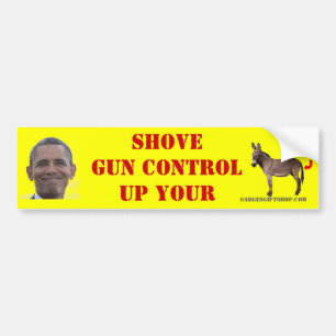 SHOVE GUN CONTROL BUMPER STICKER