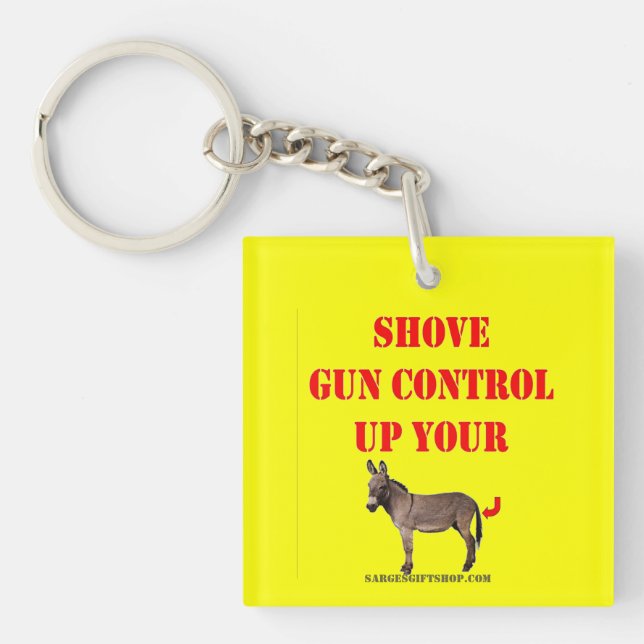 SHOVE GUN CONTROL KEYCHAIN (Front)