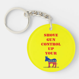 SHOVE GUN CONTROL KEYCHAIN