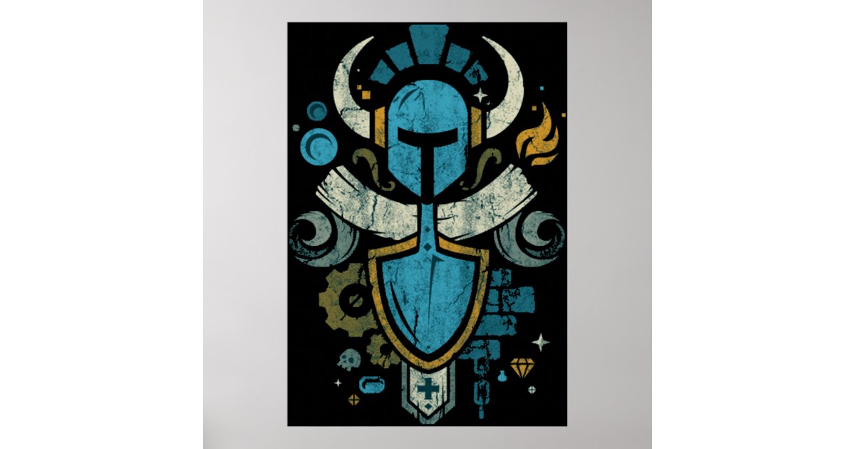 Shovel Knight Shovelry Emblem Crest Poster Zazzle