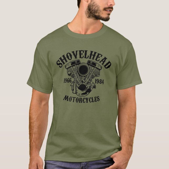 Shovelhead 1966 - 1984 Biker T-Shirt (Front)