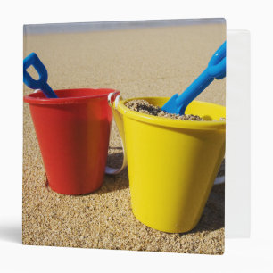 Shovels And Pails On Sandy Beach Binder