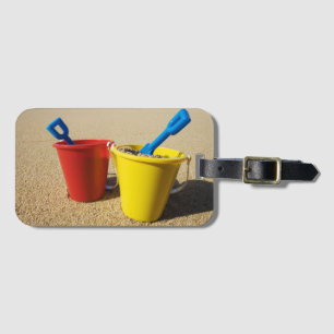 Shovels And Pails On Sandy Beach Luggage Tag