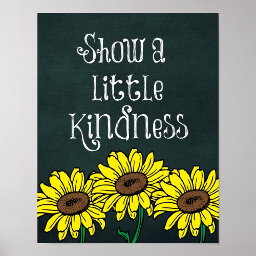Show a Little Kindness Quote Poster